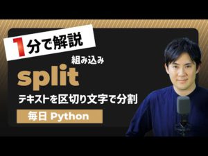 Pythonでテキストを区切り文字で分割する方法組み込み関数split