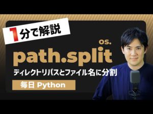 【毎日PytPythonでディレクトリパスとファイル名に分割os.path.split